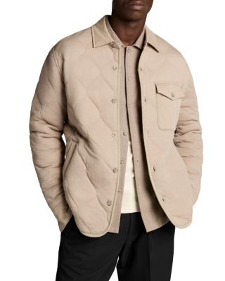 Quilted Cotton Blend Shirt Jacket