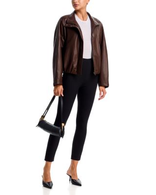 Faux Leather Bomber Jacket - Exclusive - thumbnail 8