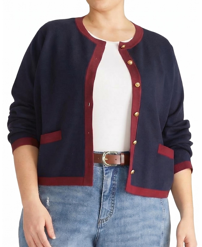 Universal Standard Women's Plus Gabrielle Button-Front Cardigan