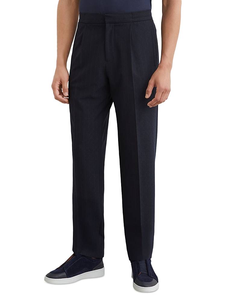 Reiss Sidney Striped Pleated Tapered Trousers