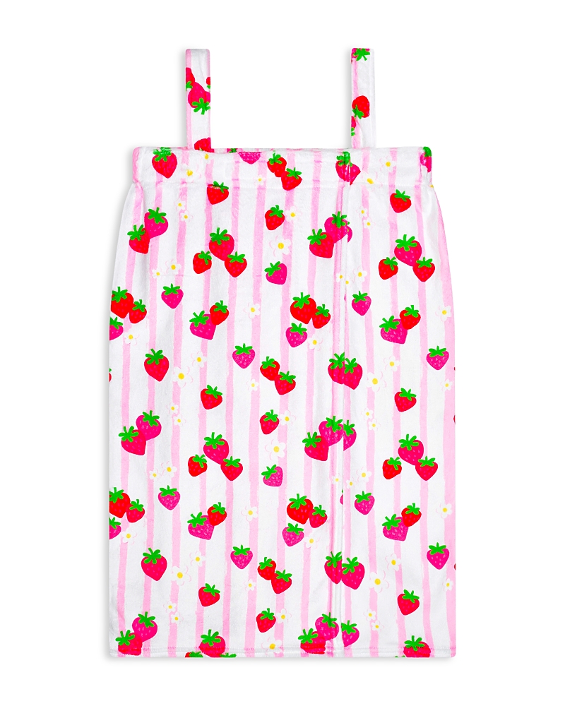 Iscream Girls' Strawberry Striped Spa Wrap - Little Kid, Big Kid