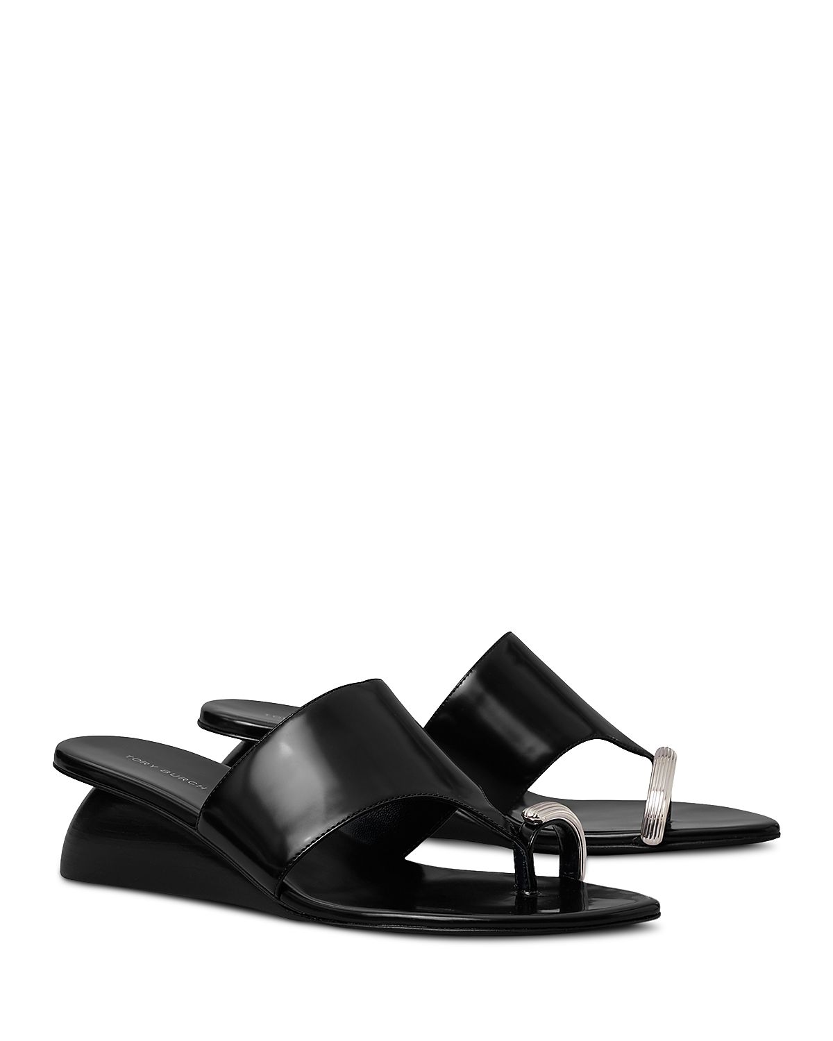 Tory Burch Women's Pierced Leather Wedge Sandals