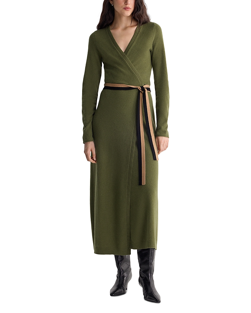 Diane von Furstenberg Bellina Wool Cashmere Wrap Sweater Dress