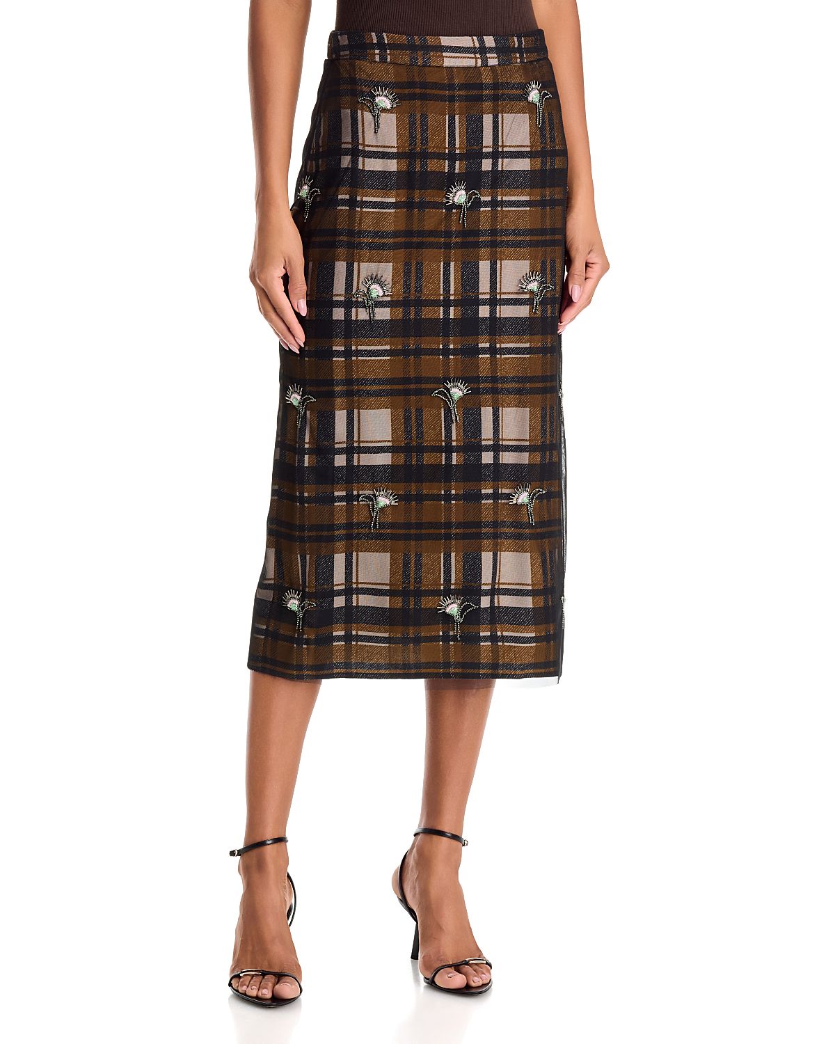 Essentiel Antwerp Kate Embellished Mesh Skirt