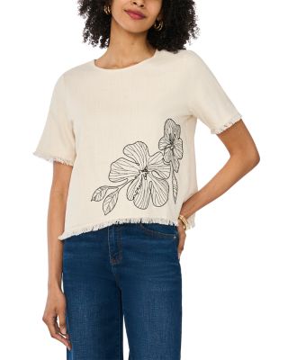 Embroidered Fringe Top