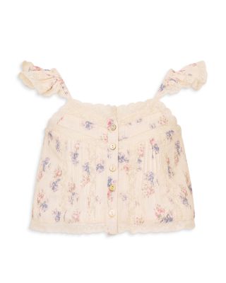 Girls' Norina Tween Lace Trim Top - Big Kid 