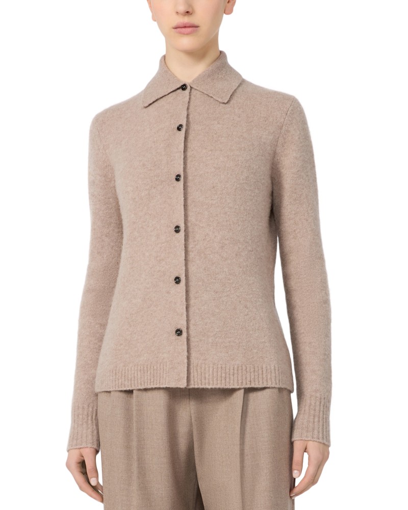Max Mara Mxmdurante Cashmere Blend Cardigan in Sand