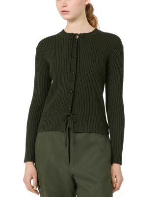 Wskaki Wool Ribbed Cardigan
