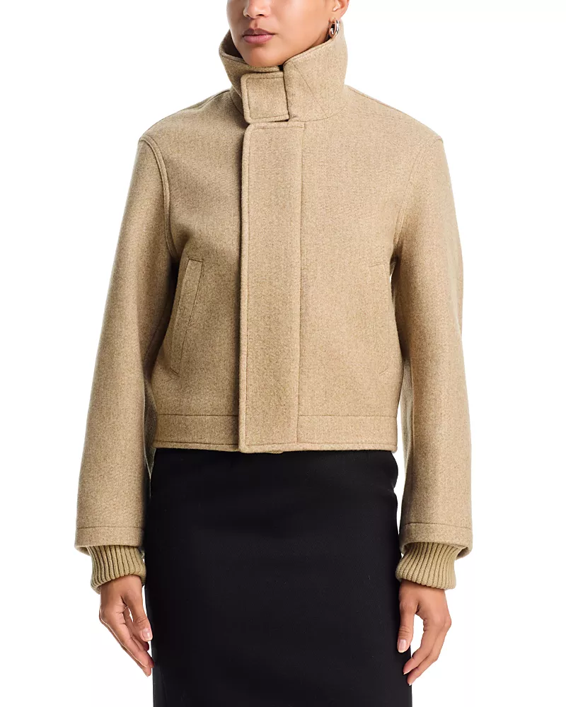 Victoria Beckham Wool Blend Bomber Jacket