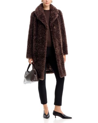 Curly Faux Fur Coat - thumbnail 2