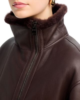 Classic Shearling Zip Front Jacket - thumbnail 6