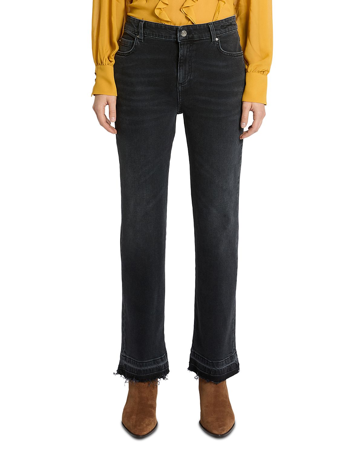 Marella Mlsfcrop Straight Frayed Hen Jeans