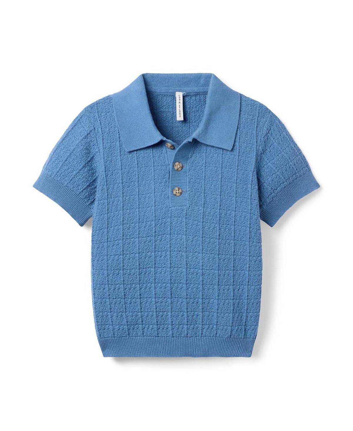 Janie and Jack Boys' Textured Knit Polo - Baby, Little Kid, Big Kid