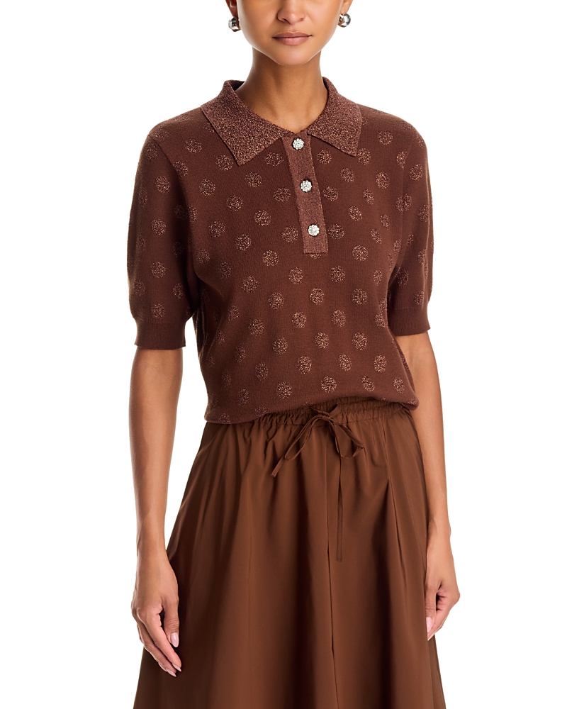 Essentiel Antwerp Krab Drab Dotted Polo Shirt