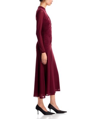 Selene Ruched Long Sleeve Dress - thumbnail 10