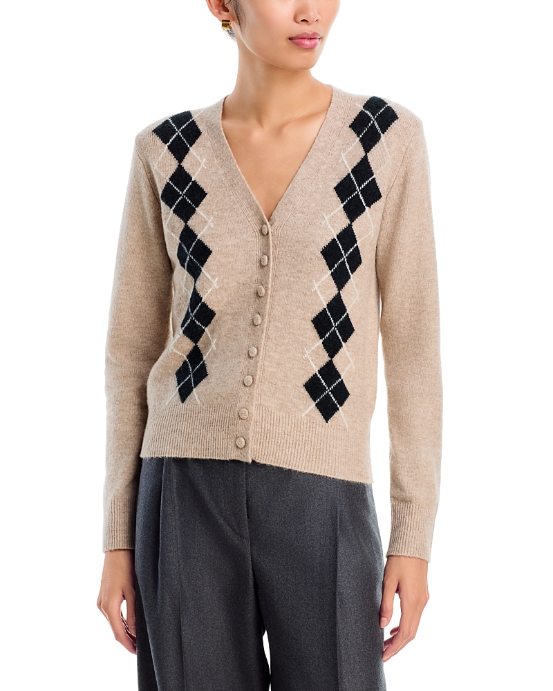 Wayf Elizabeth Argyle Cardigan Sweater