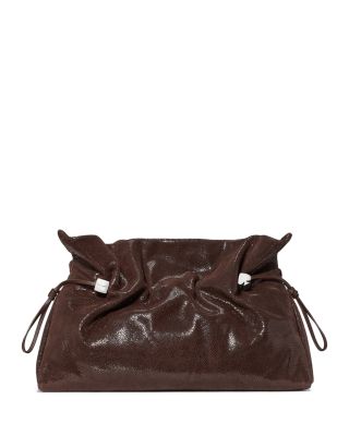 Rio Large Metallic Dot Suede Clutch
