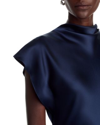 Adrien Mock Neck A Line Dress - thumbnail 8