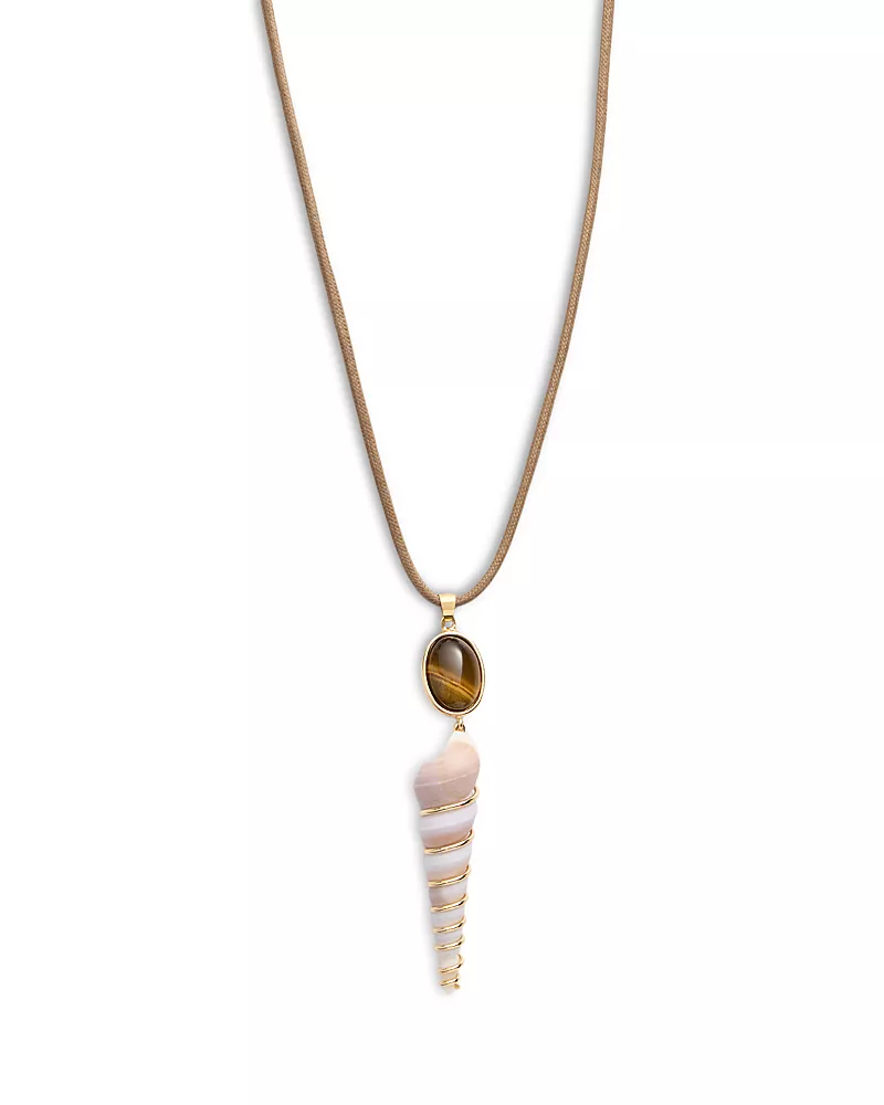 Jennifer Behr Dreya Shell Cord Necklace, 38