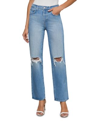 Jones Ultra High Rise Straight Jeans in Cristo Destruct
