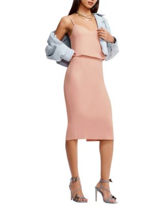  Alondra Sweetheart Neck Blouson Midi Dress
