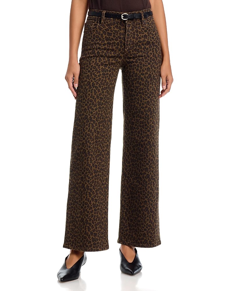 Frame Le Slim High Rise Palazzo Jeans in Leopard