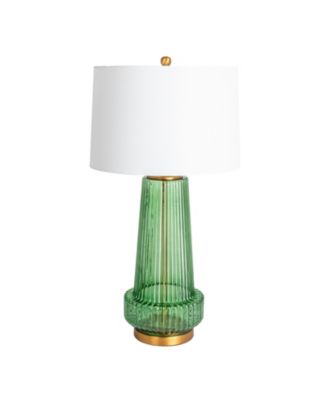  Ribbed Glass Table Lamp