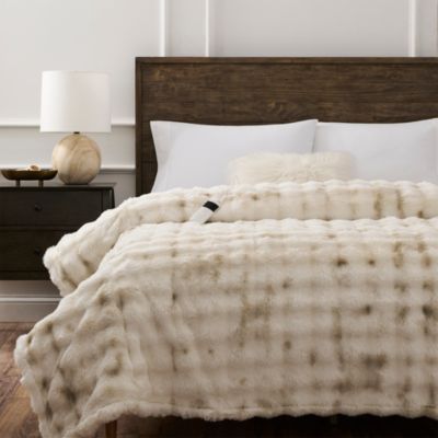 Bubble Faux Fur Heated Blankets