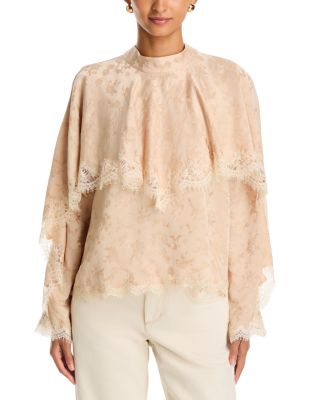 Shay Lace Trim Long Sleeve Top 