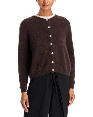 Round Neck Buttoned Ball Cardigan
