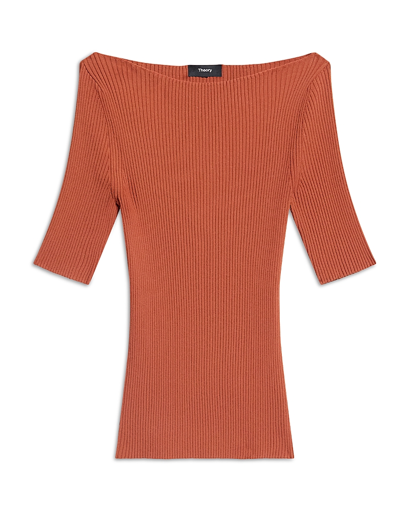 Theory Boat Neck Rib Knit Sweater