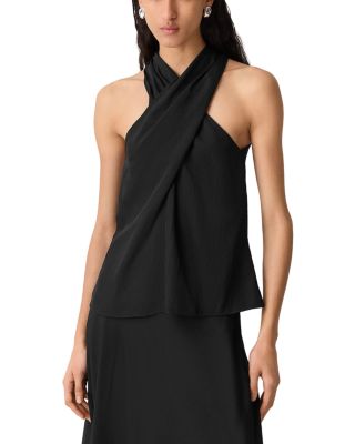 Crossover Neck Sleeveless Top