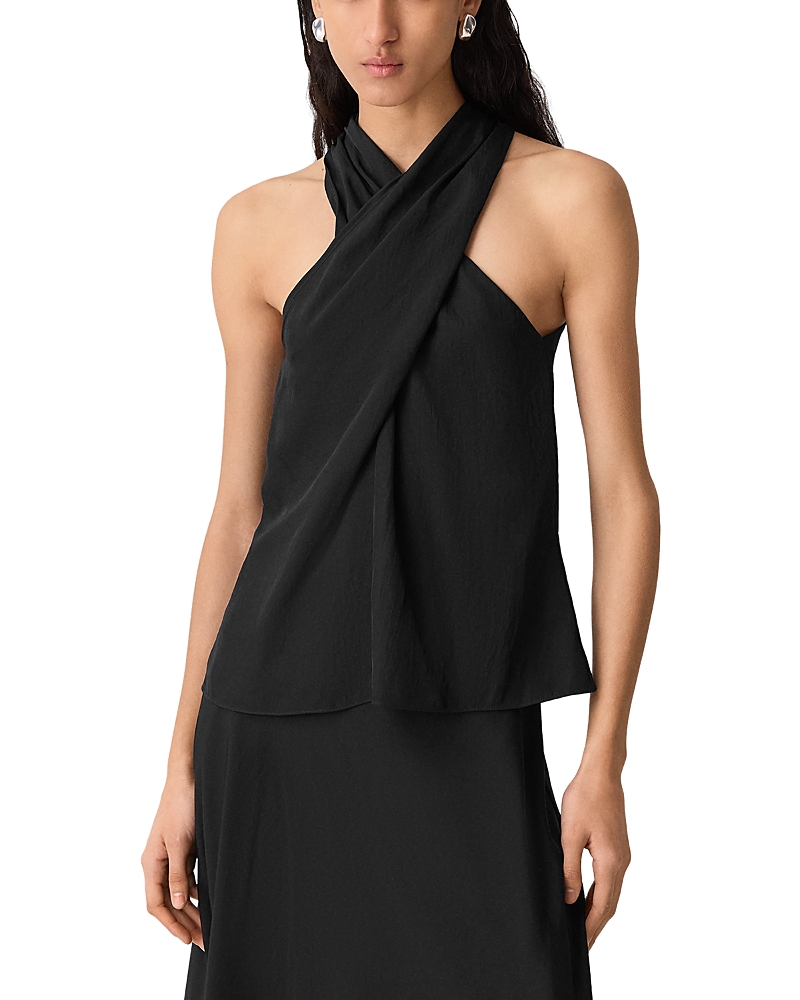 Theory Crossover Neck Sleeveless Top