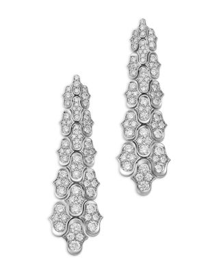 Roberto Coin 18K White Gold Diamond Cobra Inspired Drop Earrings, 2.6 tcw