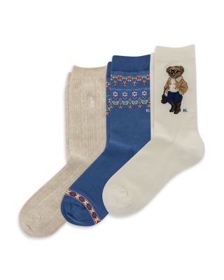Winter Bear Socks, Pack of 3