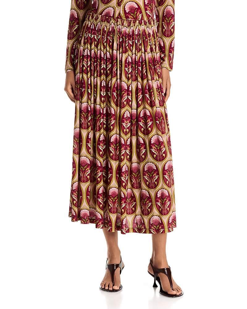 Farm Rio Garden Medal Print Midi Skirt