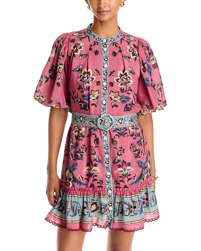 Farm Rio Floral Beauty Tapestry Belted Mini Dress