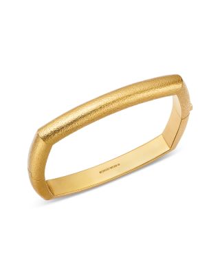 18K Yellow Gold Hammered Quad Bangle Bracelet