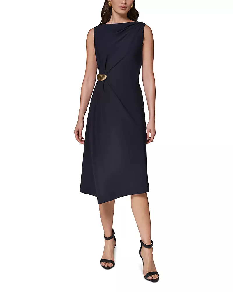 Donna Karan New York Sleeveless Draped Sheath Dress