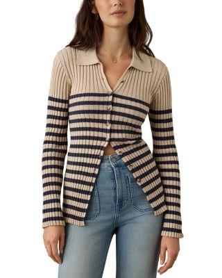Sunwashed Cotton Ribbed Cardigan