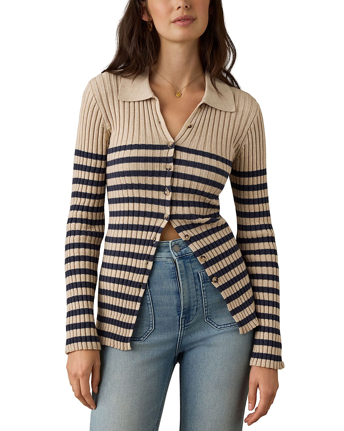 Faherty Sunwashed Cotton Ribbed Cardigan
