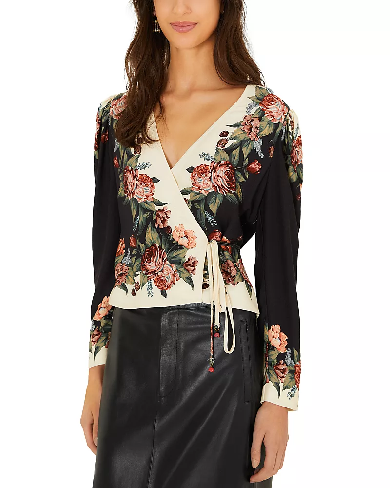 Farm Rio Printed Long Sleeve Blouse