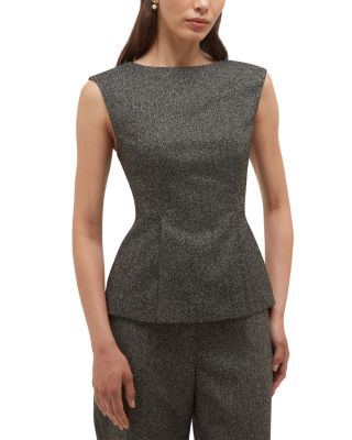 Jasmina Herringbone Peplum Top