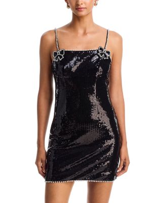 Sequinned Beaded Mini Dress - Exclusive