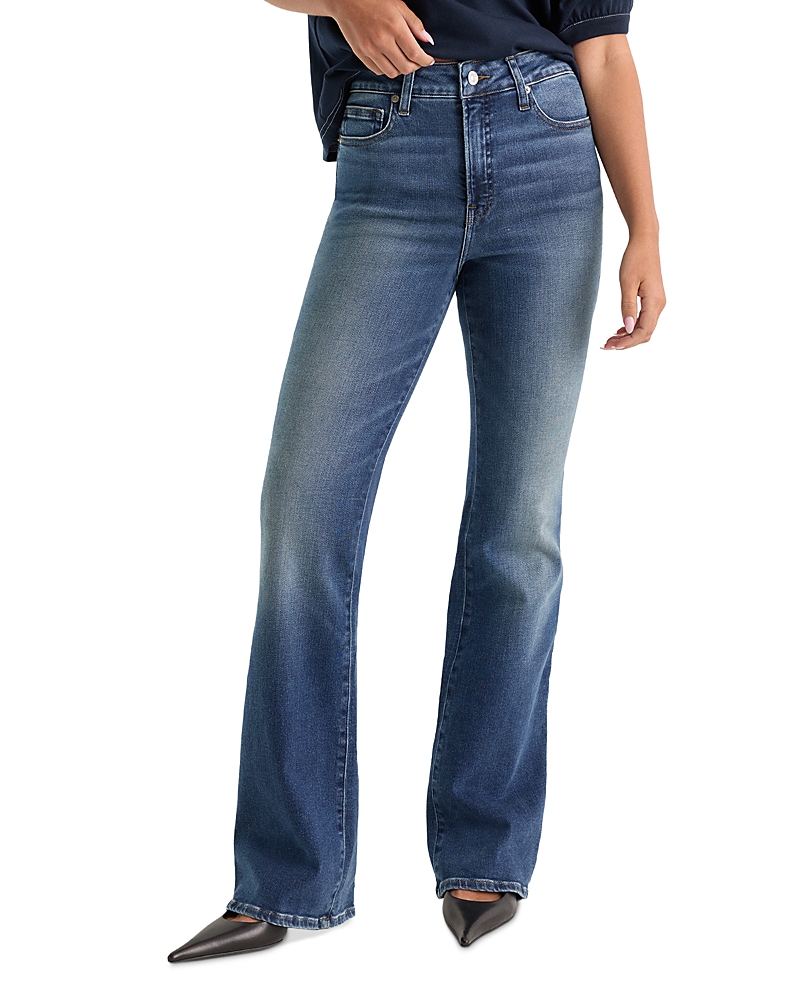 Good American Good Classic High Rise Bootcut Jeans in Indigo1327b