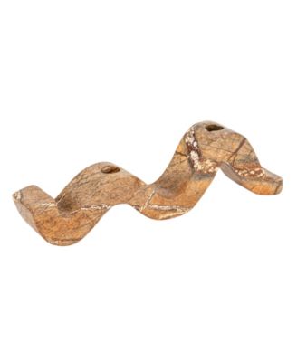  Marble Wave Double Taper Candle Holder