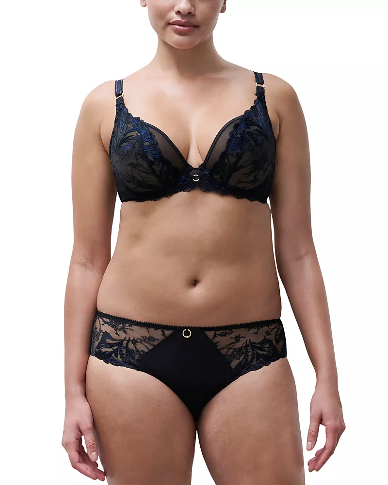 Chantelle Illusion Lace Unlined Plunge Underwire Bra