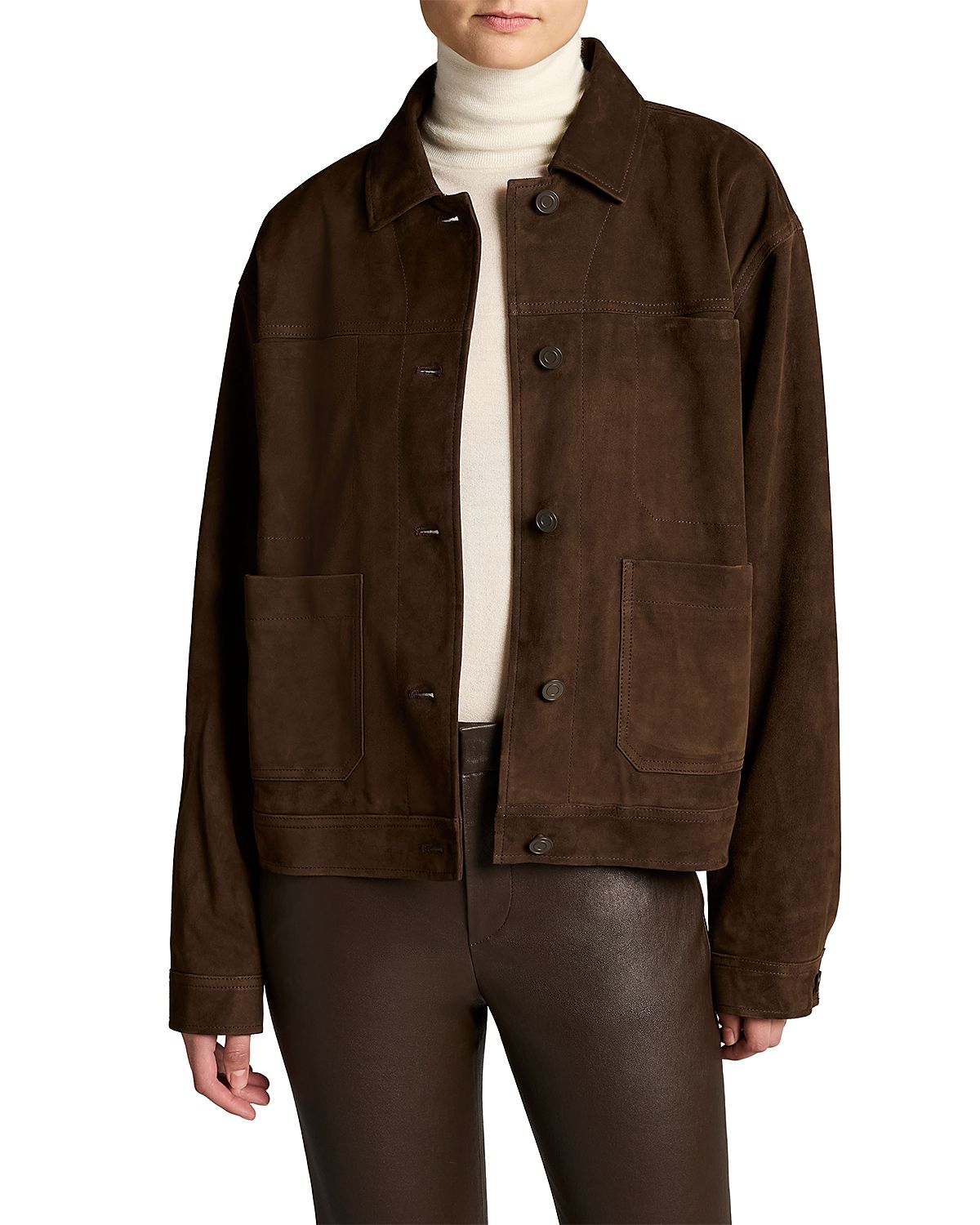 Vince Suede Trucker Jacket