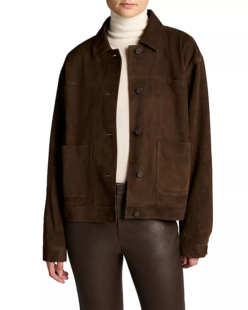 Vince Suede Trucker Jacket