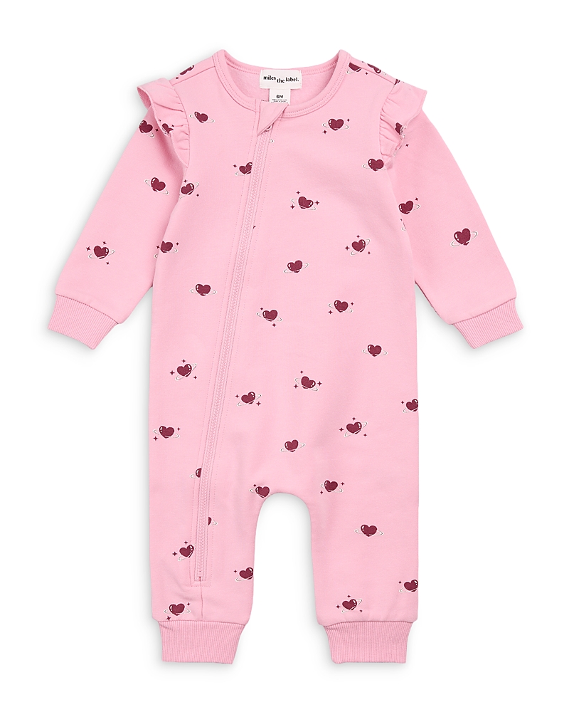 Miles The Label Kids' Girls' Hearts Print Playsuit - Baby In Pink
